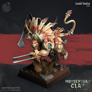 Lootah Steelcut  Minotaur Miniature, high quality 3d printed miniature for tabletop games