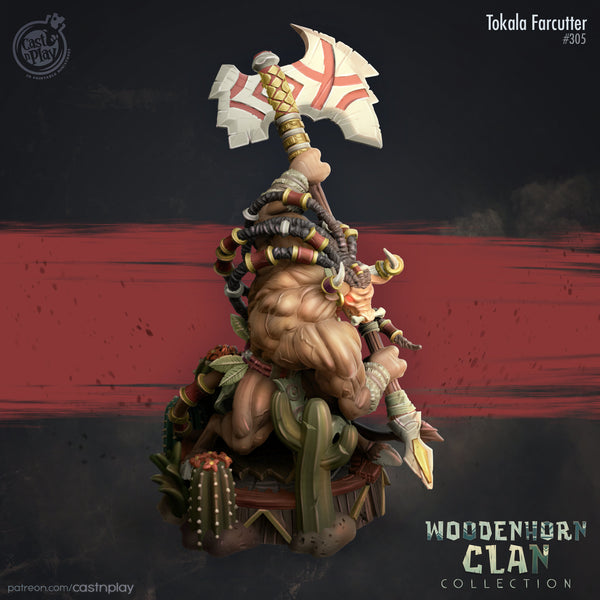 Tokala Farcutter Minotaur Miniature, high quality 3d printed miniature for tabletop games