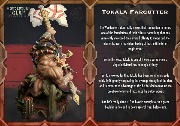 Tokala Farcutter Minotaur Miniature, high quality 3d printed miniature for tabletop games