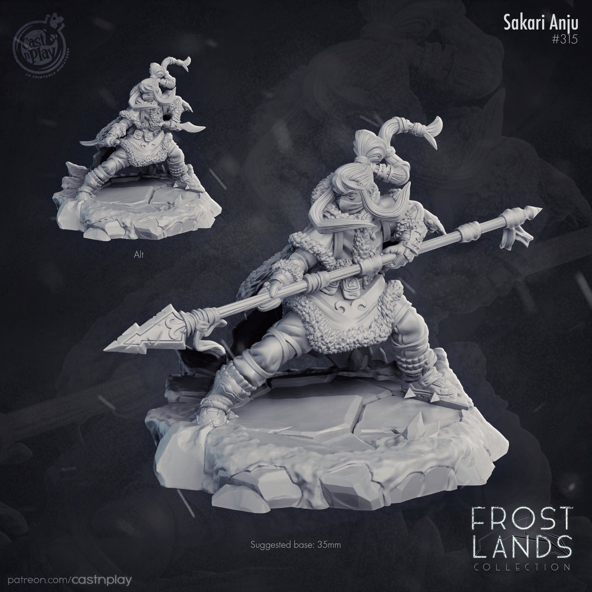 Sakari Anyu Cast N Play Frostlands 3d Printed Miniature
