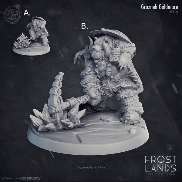 Groznek Goldmace Cast N Play Frostlands 3d Printed Miniature