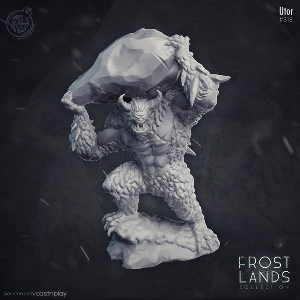 Utor the Yeti Cast N Play Frostlands 3d Printed Miniature