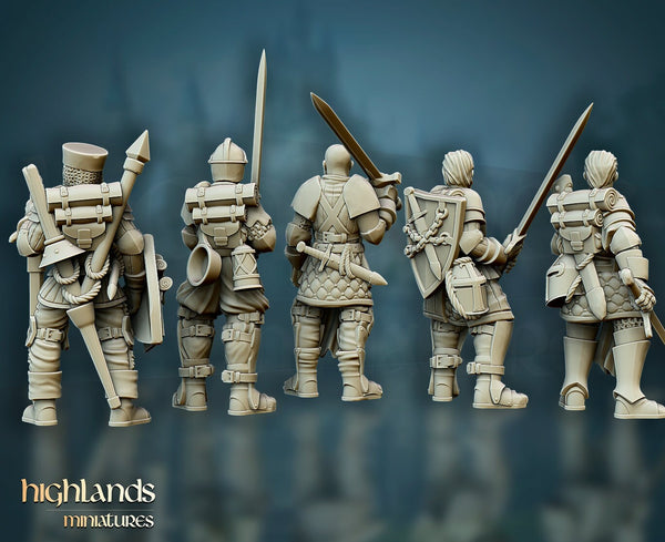 Questing Knights on Foot by Highlands Miniatures