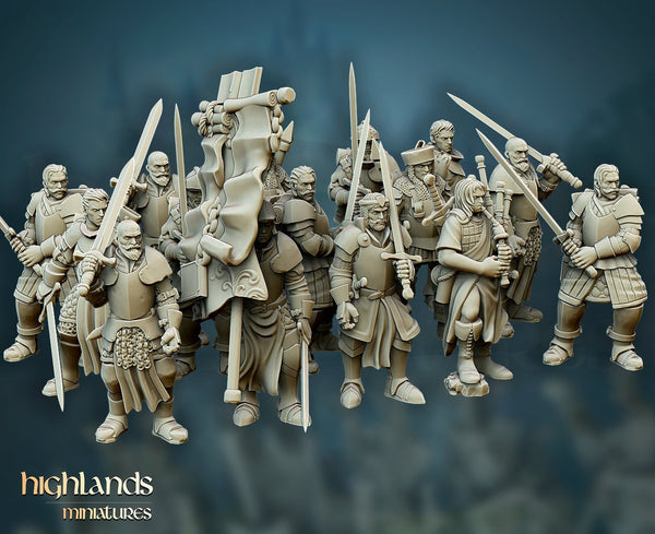 Questing Knights on Foot by Highlands Miniatures