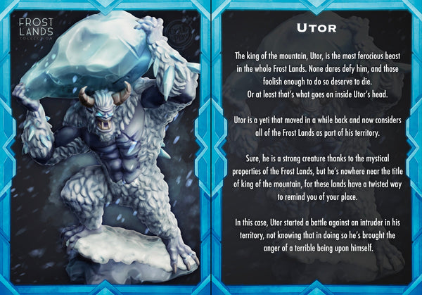 Utor the Yeti Cast N Play Frostlands 3d Printed Miniature