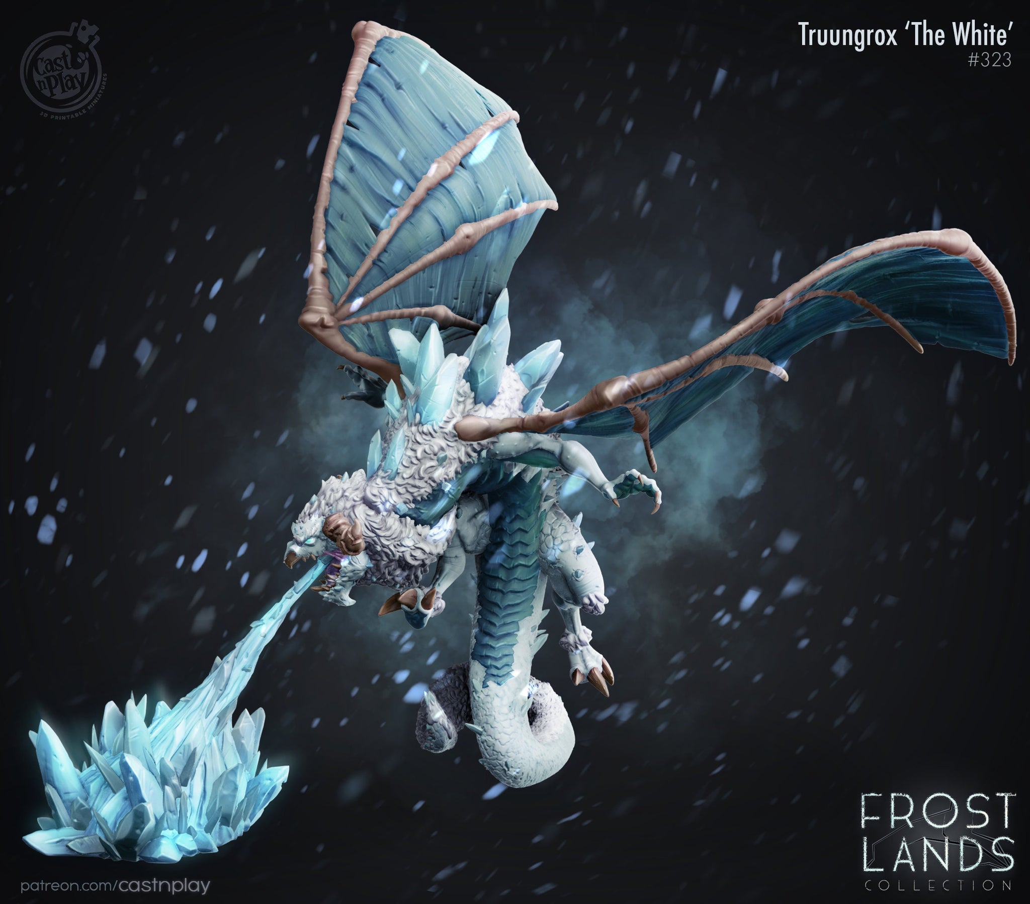 Truungrox The White Cast N Play Frostlands 3d Printed Miniature