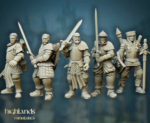 Questing Knights on Foot by Highlands Miniatures