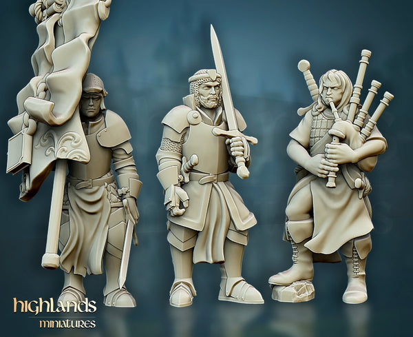 Questing Knights on Foot by Highlands Miniatures