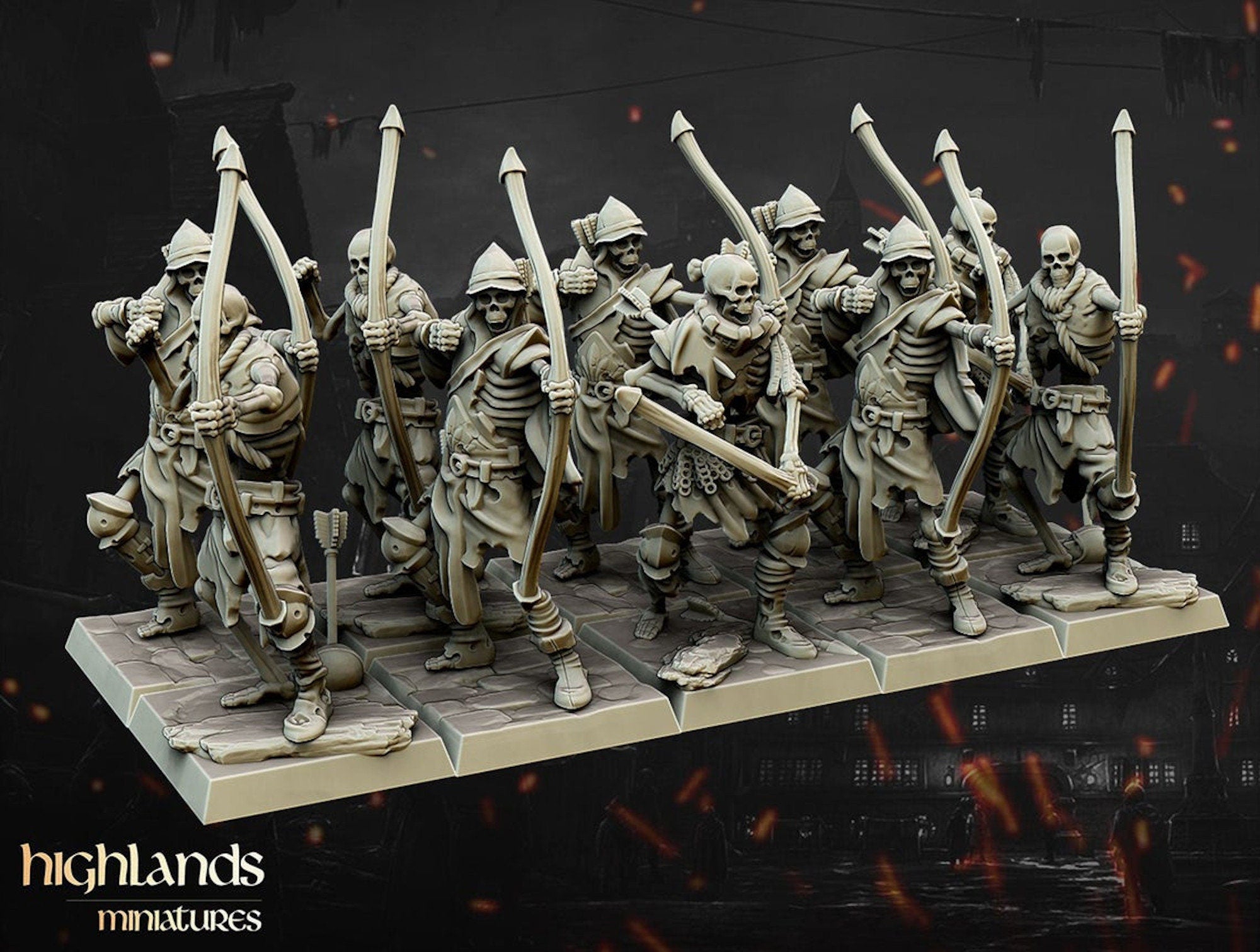 Skeleton Bowmen / Undead Archers by Highlands Miniatures
