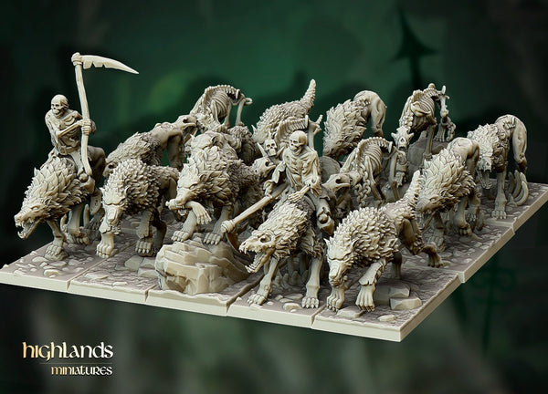 Dire Wolves unit  by Highlands Miniatures