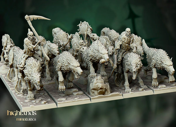Dire Wolves unit  by Highlands Miniatures