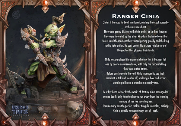 Goblin Ranger Cinia  N Play UruCan Tribe 3d Printed Miniature