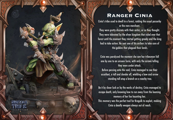Goblin Ranger Cinia  N Play UruCan Tribe 3d Printed Miniature