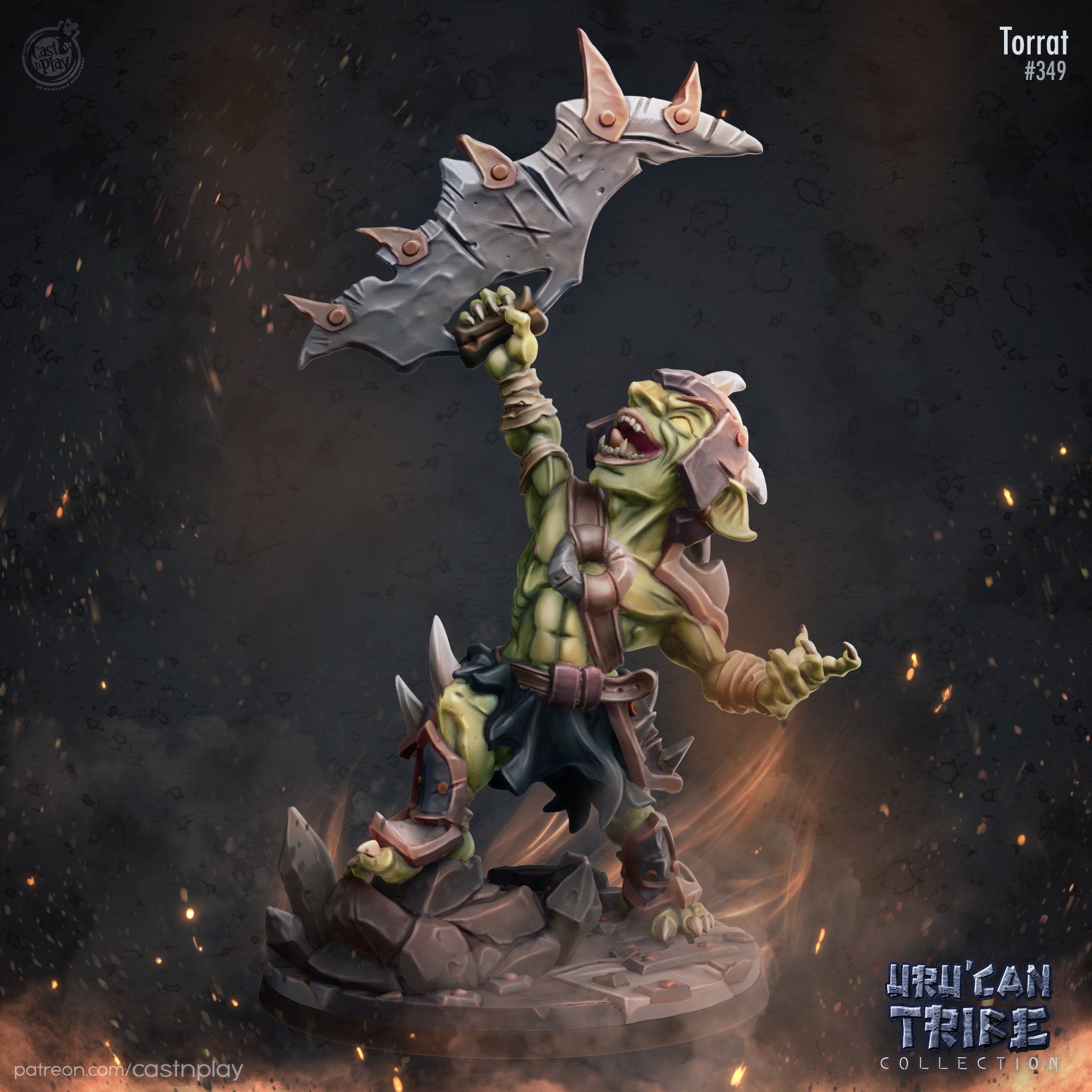 Torrat the goblin Cast N Play UruCan Tribe 3d Printed Miniature