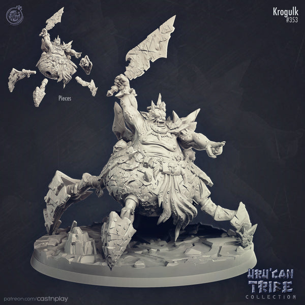 Krogulk Cast N Play UruCan Tribe 3d Printed Miniature