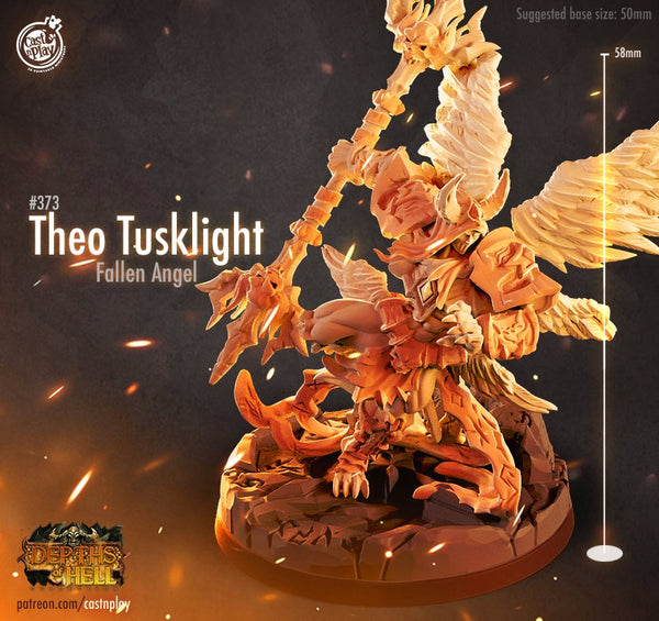 Theo Tusklight Cast N Play Depths of Hell 3d Printed Miniature
