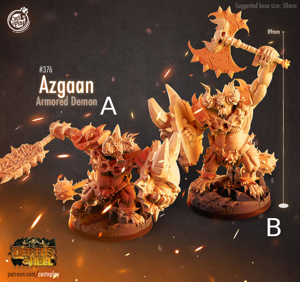 Azgaan  Cast N Play Depths of Hell 3d Printed Miniature