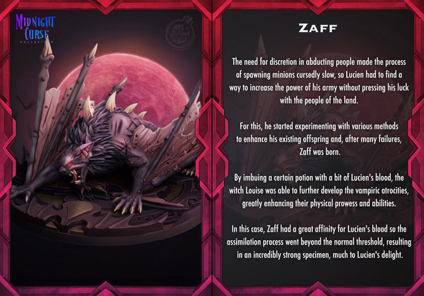 Zaff Cast N Play Midnight Curse 3d Printed Miniature