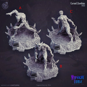 Cursed Zombies Cast N Play Midnight Curse 3d Printed Miniature