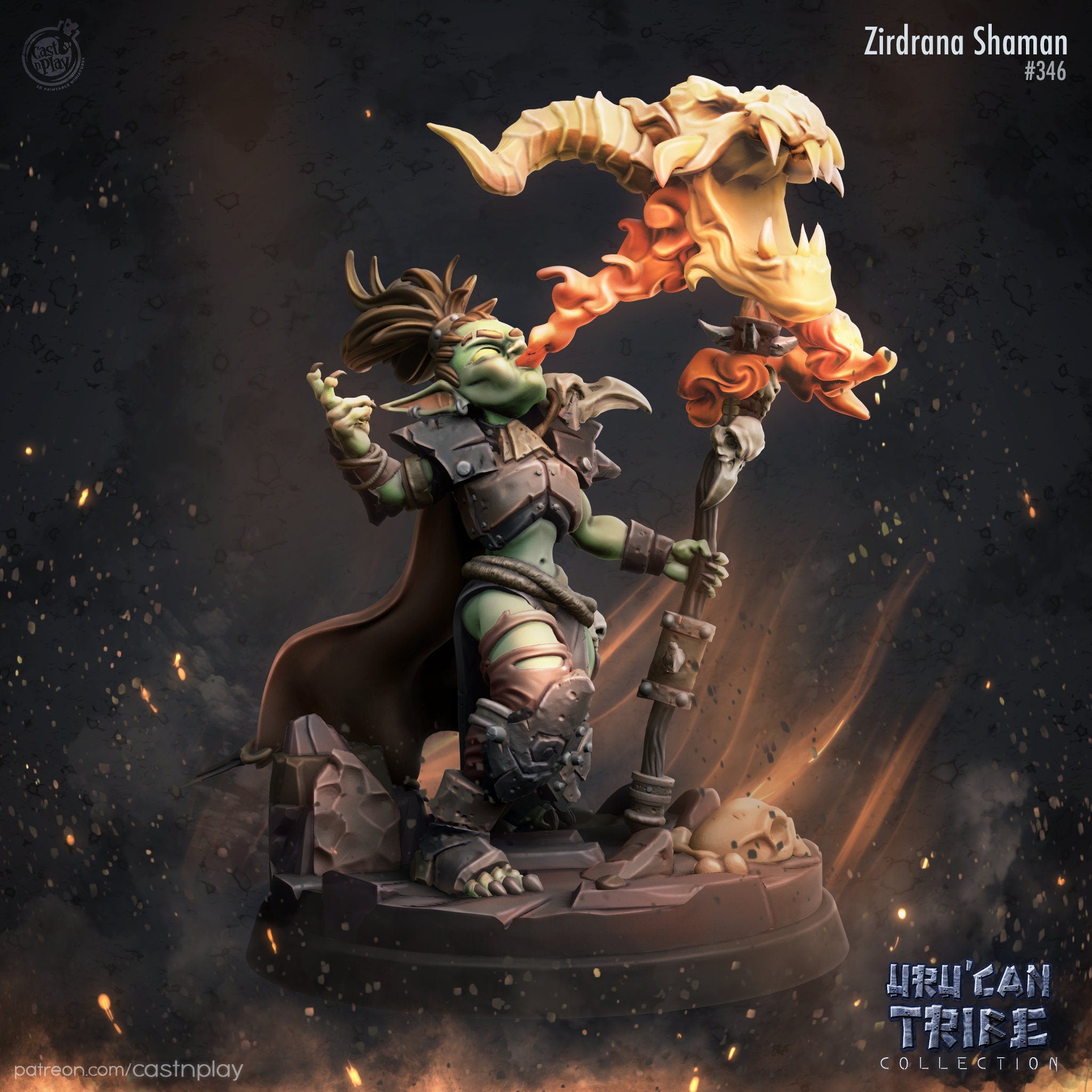 Zirdrana the Shaman  N Play UruCan Tribe 3d Printed Miniature
