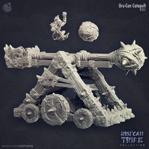 Goblin Catapult Cast N Play UruCan Tribe 3d Printed Miniature