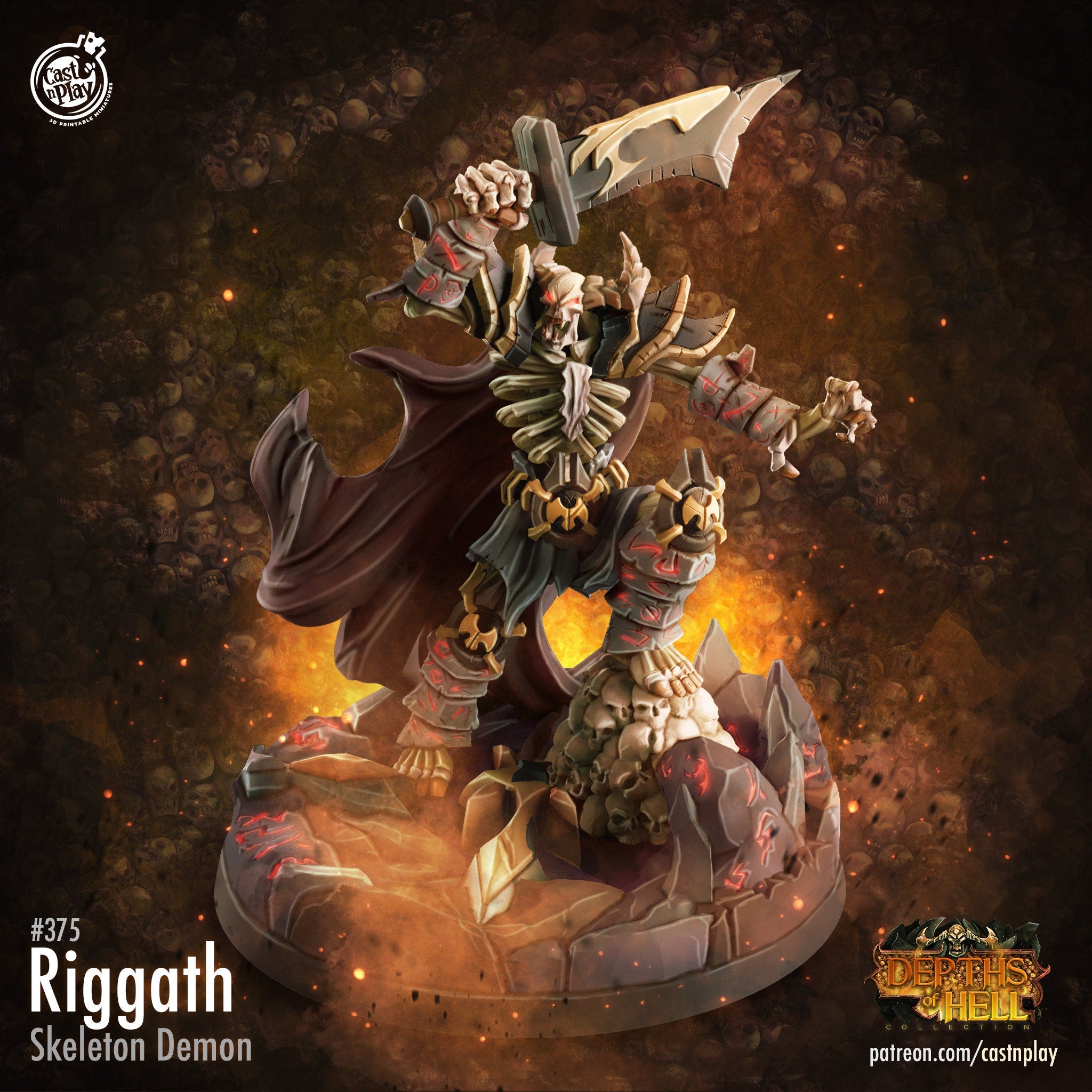 Riggath  Cast N Play Depths of Hell 3d Printed Miniature