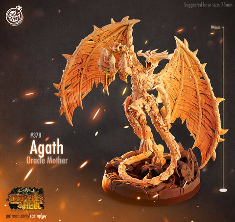 Agath - Oracle Mother  Cast N Play Depths of Hell 3d Printed Miniature