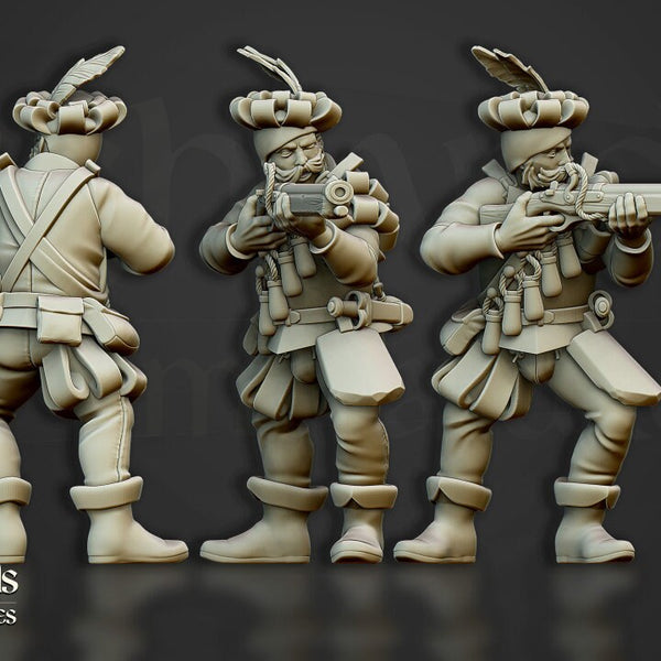 Arquebusier Unit By Highlands Miniatures