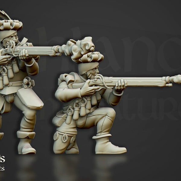 Arquebusier Unit By Highlands Miniatures