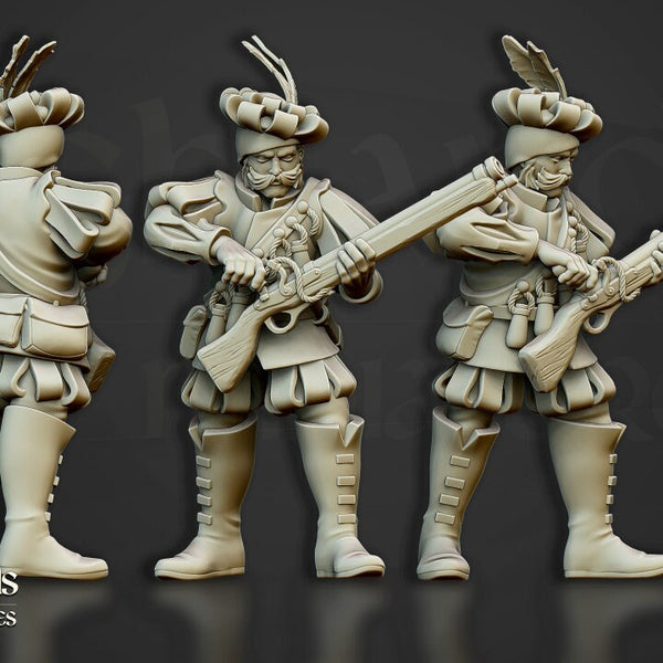 Arquebusier Unit By Highlands Miniatures