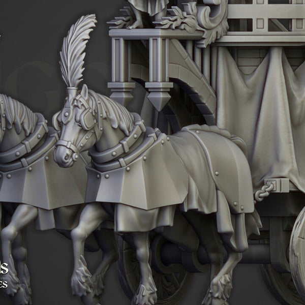 Arcane Cannon on Chariot  by Highlands Miniatures