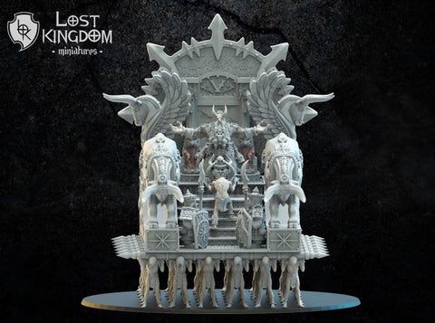 Magmhorin - Assur God King on Palanquin By Lost Kingdom Miniatures