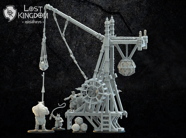 Magmhorin / Mongobbo -Slingshot with Crew By Lost Kingdom Miniatures