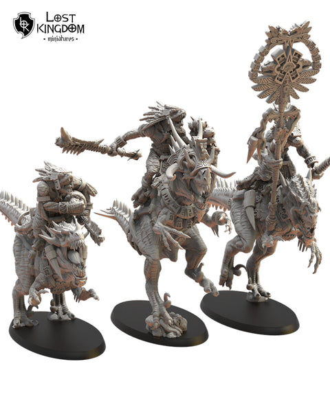 Saurian Ancients (Cuetzpal) - Ezocamatl Knights By  Lost Kingdom Miniatures
