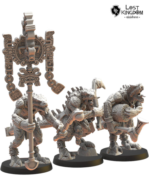 Saurian Ancients (Cuetzpal) - Ezocamatl unit By  Lost Kingdom Miniatures