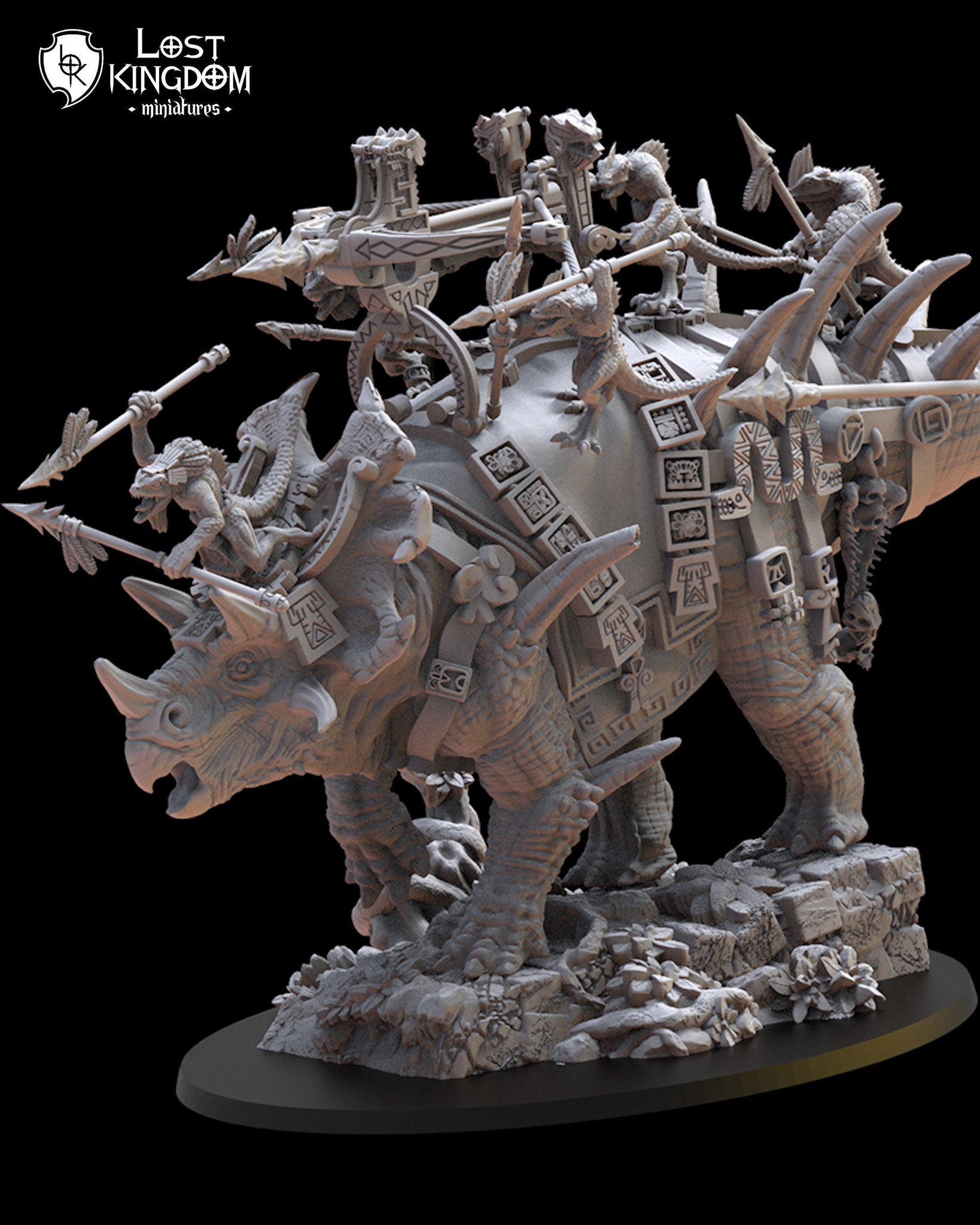 Saurian Ancients (Cuetzpal) - Kuakuauitl With Balista By  Lost Kingdom Miniatures