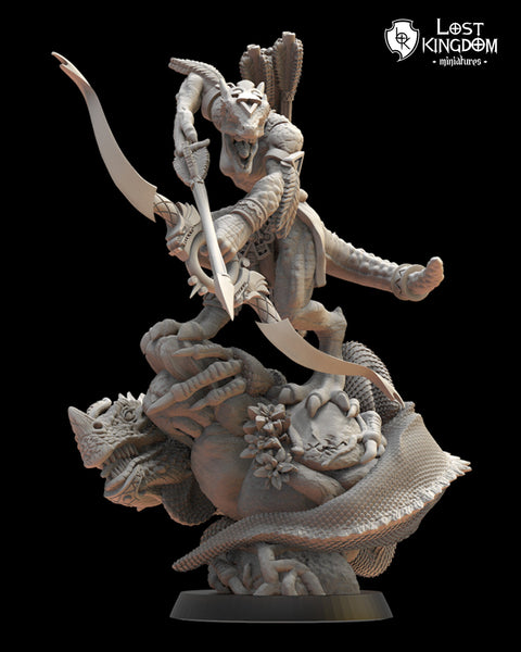Saurian Ancients (Cuetzpal) - Atlacoya The Sunarcher By  Lost Kingdom Miniatures