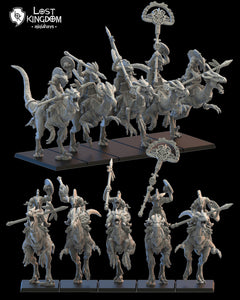 Saurian Ancients (Cuetzpal) -Kuakuauitl Cuetzpalli Riders By  Lost Kingdom Miniatures