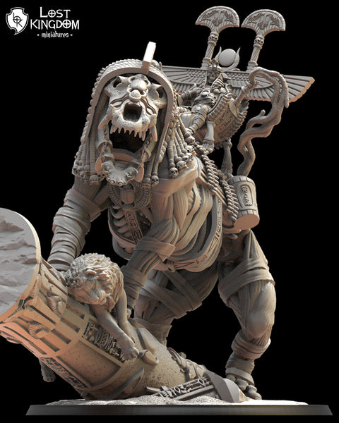 Undying Dynasties - Amenhotep the Terrible on Ammit by Lost Kingdom Miniatures