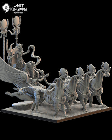 Undying Dynasties - Pharoah Akhenaten on Sta Chariot by Lost Kingdom Miniatures