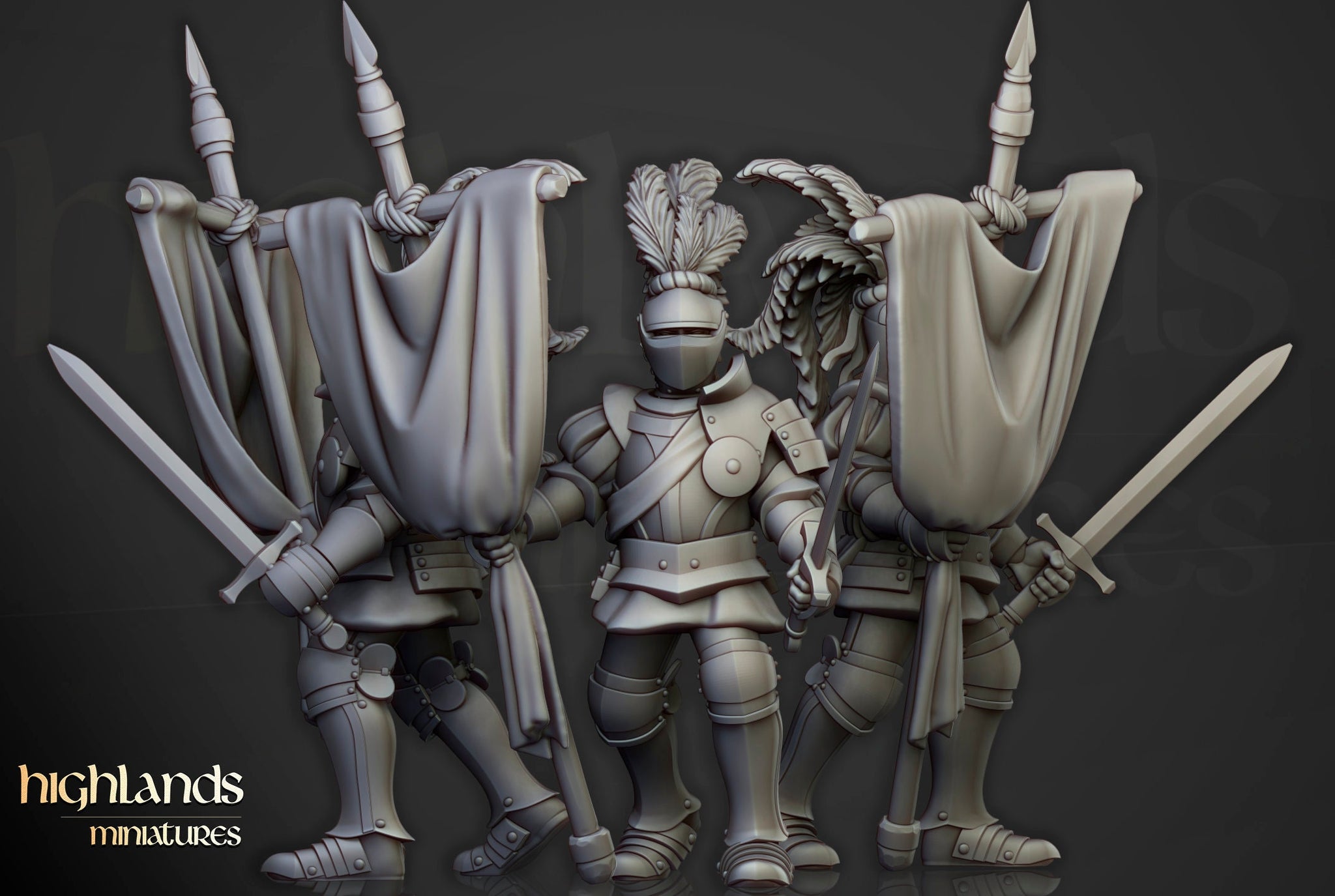 Sunland Empire -  Imperial Knights on Foot by Highlands Miniatures