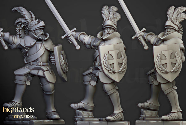 Sunland Empire -  Imperial Knights on Foot by Highlands Miniatures