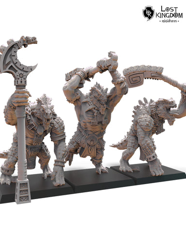 Saurian Ancients (Cuetzpal) - Cipactli Unit By  Lost Kingdom Miniatures