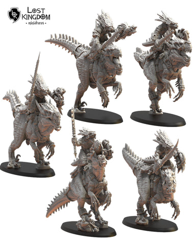 Saurian Ancients (Cuetzpal) - Ezocamatl Knights By  Lost Kingdom Miniatures