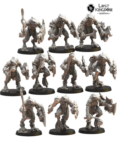 Saurian Ancients (Cuetzpal) - Ezocamatl unit By  Lost Kingdom Miniatures