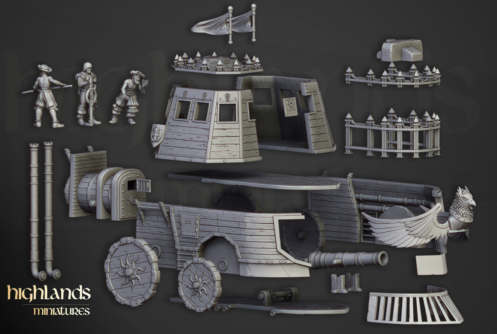 The Iron Opinicus Steam Tank By Highlands Miniatures