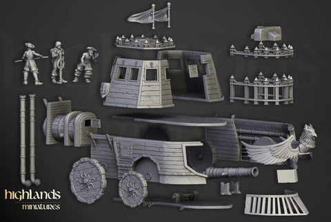 The Iron Opinicus Steam Tank By Highlands Miniatures