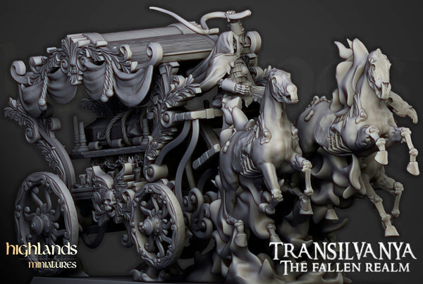 Undead Boyar Chariot  by Highlands Miniatures