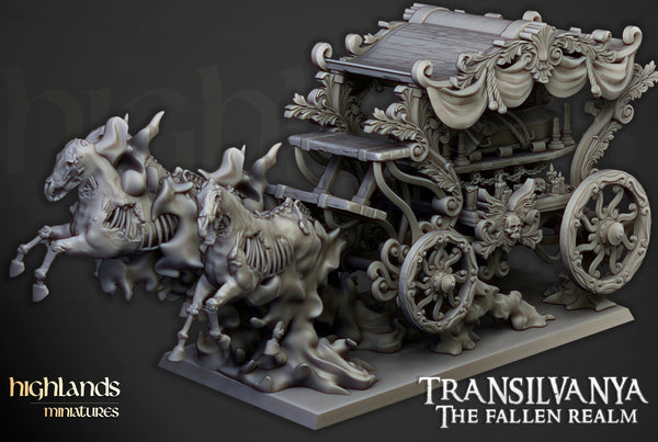Undead Boyar Chariot  by Highlands Miniatures