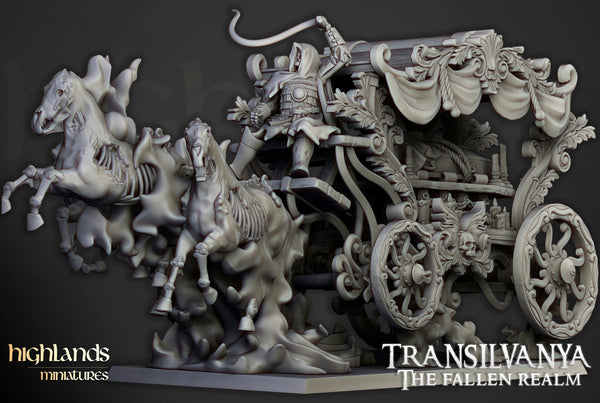 Undead Boyar Chariot  by Highlands Miniatures